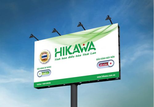 HIKAWA - biển market của hãng xuất hiện ở rất nhiềm điểm phân phối